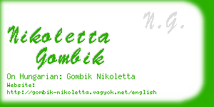 nikoletta gombik business card